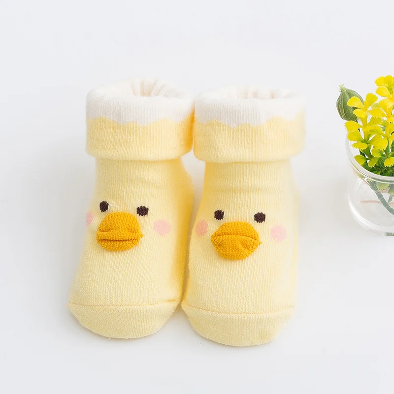 0-18M Cartoon Animal Duck Baby calzini per neonati antiscivolo calzini per neonati calzini per neonati Cute Toddler Girl Winter Warm Floor Socking