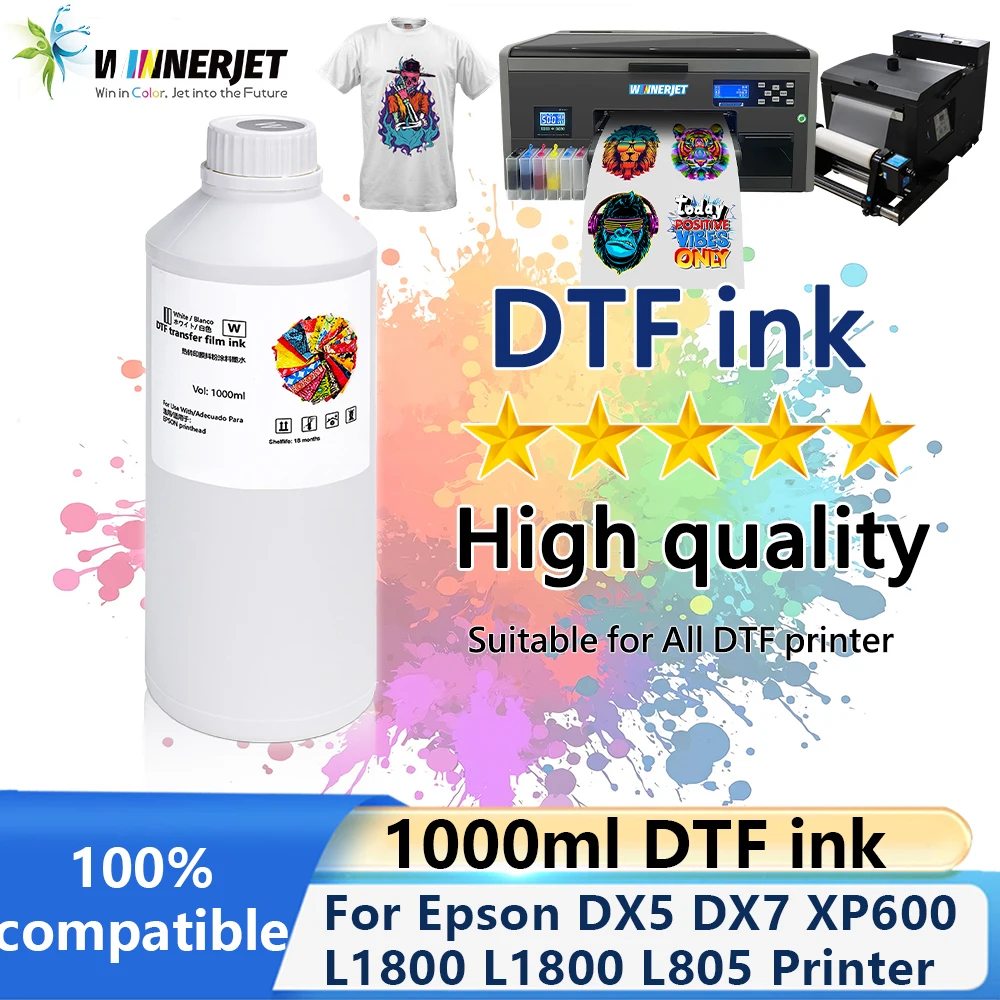 

Winnerjet High quality DTF ink for Alla printer Print nozzle for XP600 L1800 L800 L805 printer