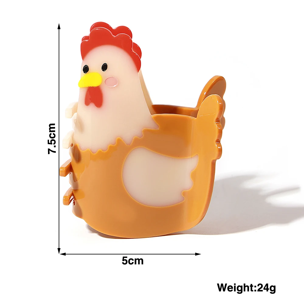 Personality Cartoon Chicken Animal Ponytail Crab Clamp Hair Claw Clip For Women Funny  Hairpin Headwear Hair Accessories 2024