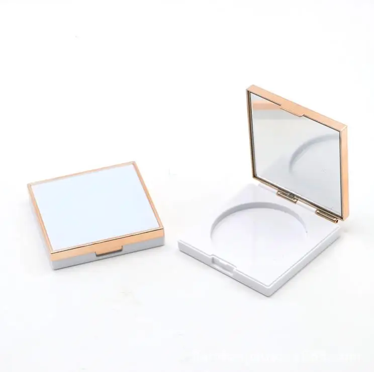 

Empty Blusher Compact Cosmetic Powder Case Eyeshadow Containers Square Portable Lip Rouge Sub Packaging Box SN958