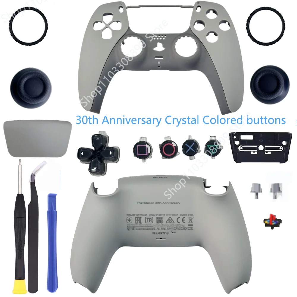 30th Anniversary For PS5 Controller Front Cover Shell Back Case Replacement For BDM-010/020/030/040/050