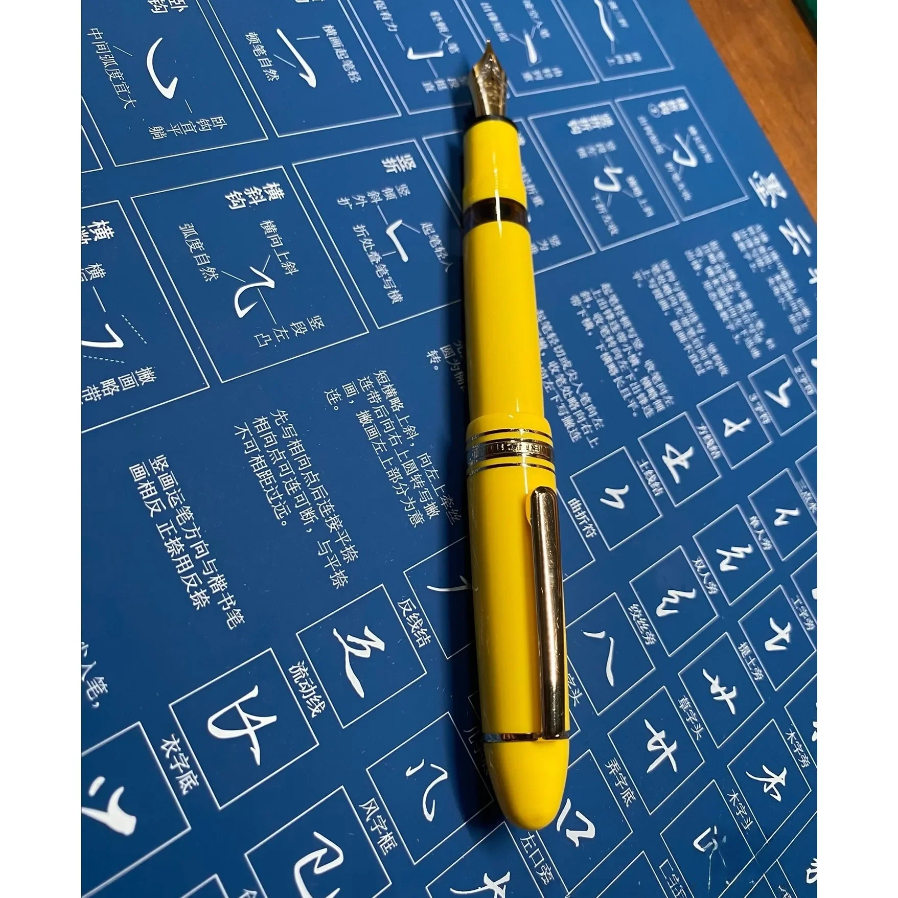 New Limited Wing Sung 630 Yellow Brief Fountain Pen F 0.5mm Nib Piston Resin Gold Clip Pen Stationery Business Gifts Writing