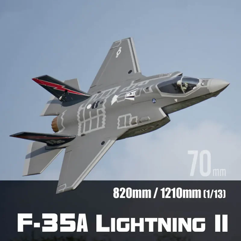 Freewing 70mm Ducted Fan EDF Jet F35A Lightning II RC Airplane Simulation Model Aviation Remote Control Aircraft Toys