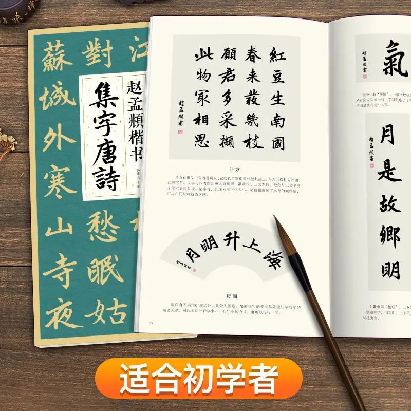 Coleção de Zhao Mengfu de Script regular, Tang Songs, Song and Tang, Two Reference Tutorial
