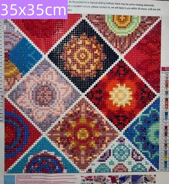 Bohemia Plaid Moroccan Pattern, 5d Diy Diamond Painting, New Multi Mandala Design, Full Diamond Embroidery Mosaic Cross Stitch