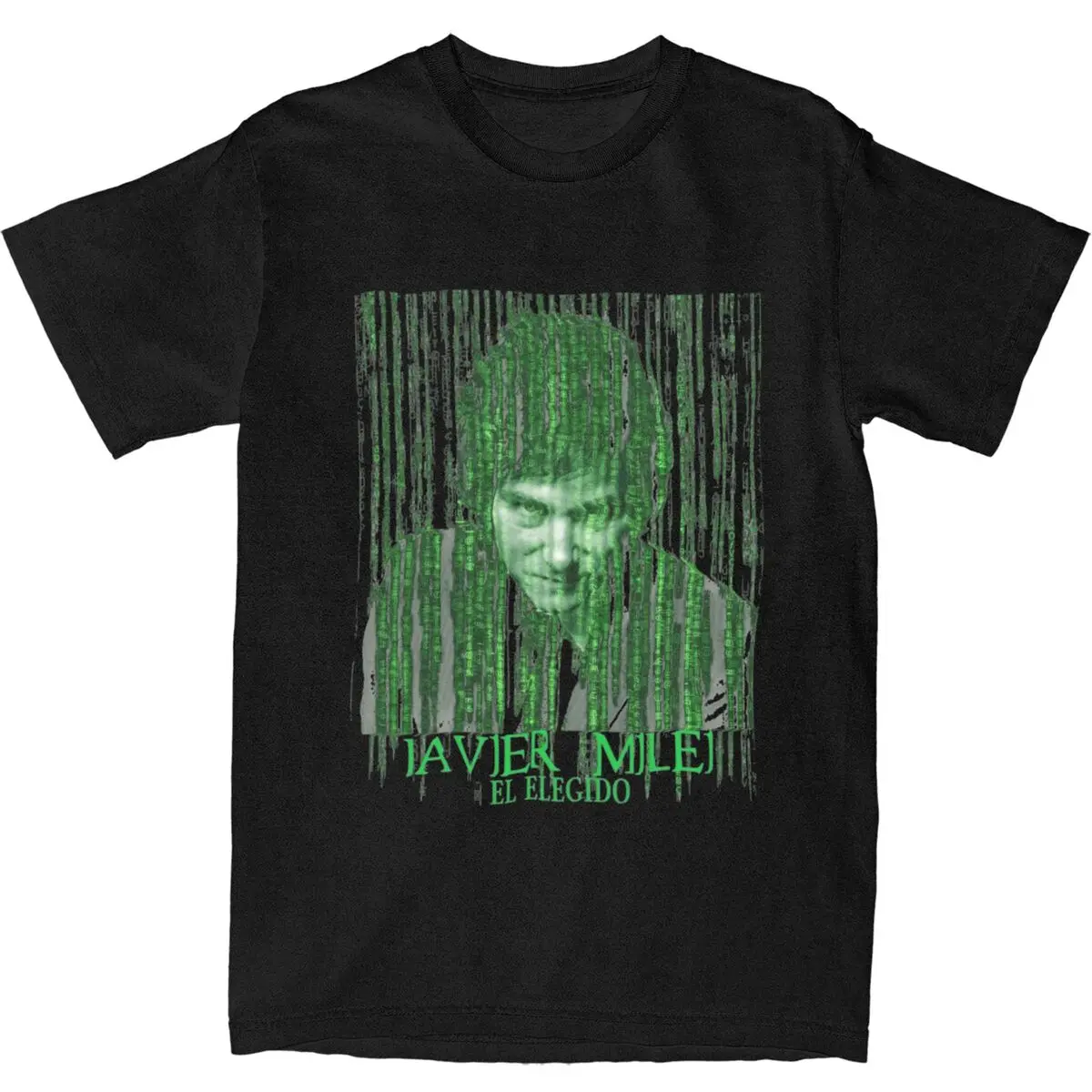 Javier Milei T-Shirt Summer the chosen one El Elegido Matrix Funny T-Shirts Cotton Fashion Tshirt For Men Short Sleeve Top Tees