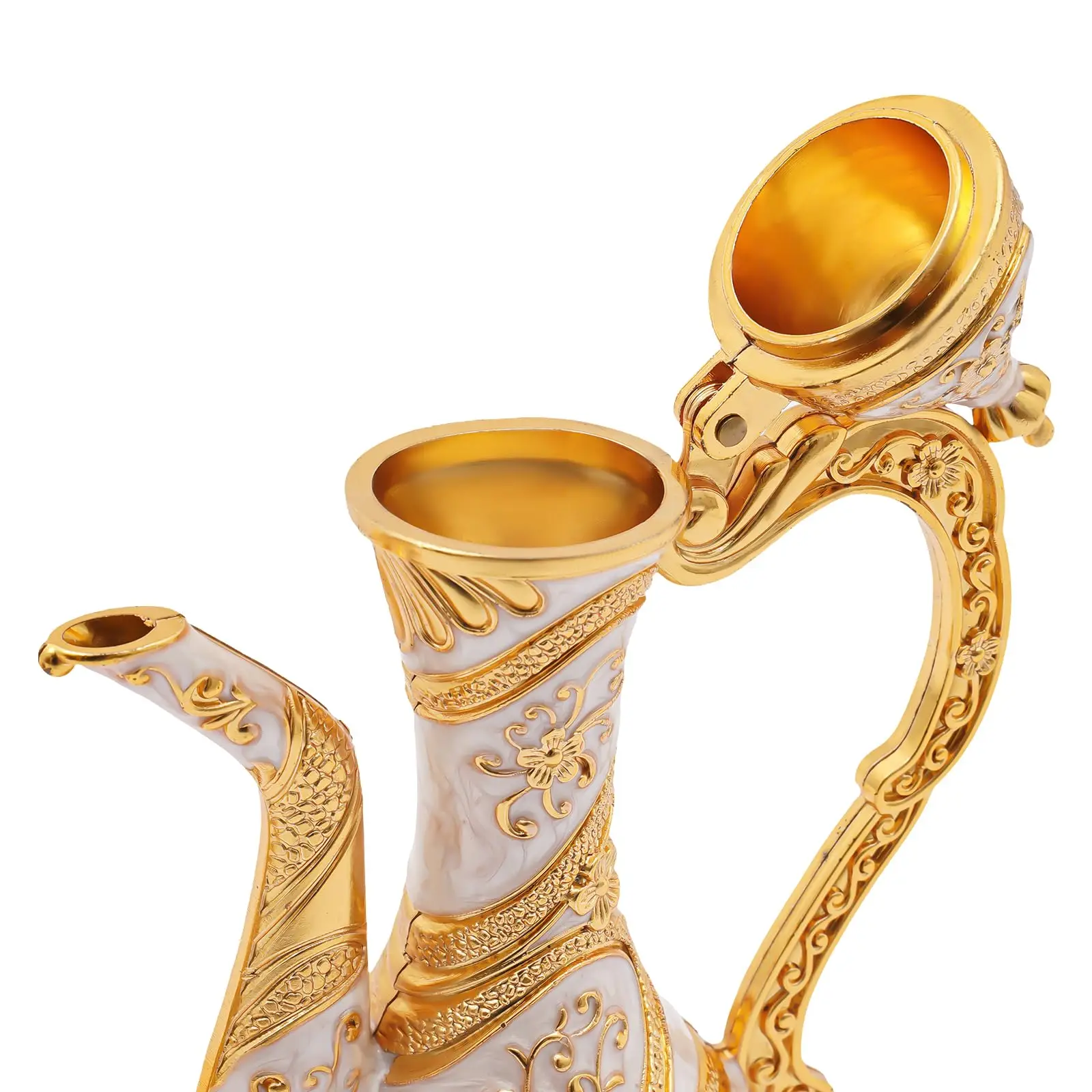 Conjunto de chá turco, conjunto de xícaras de café turco vintage com pote e 6 xícaras, copos de chá turco para decoração de casa, aniversário, casa de natal