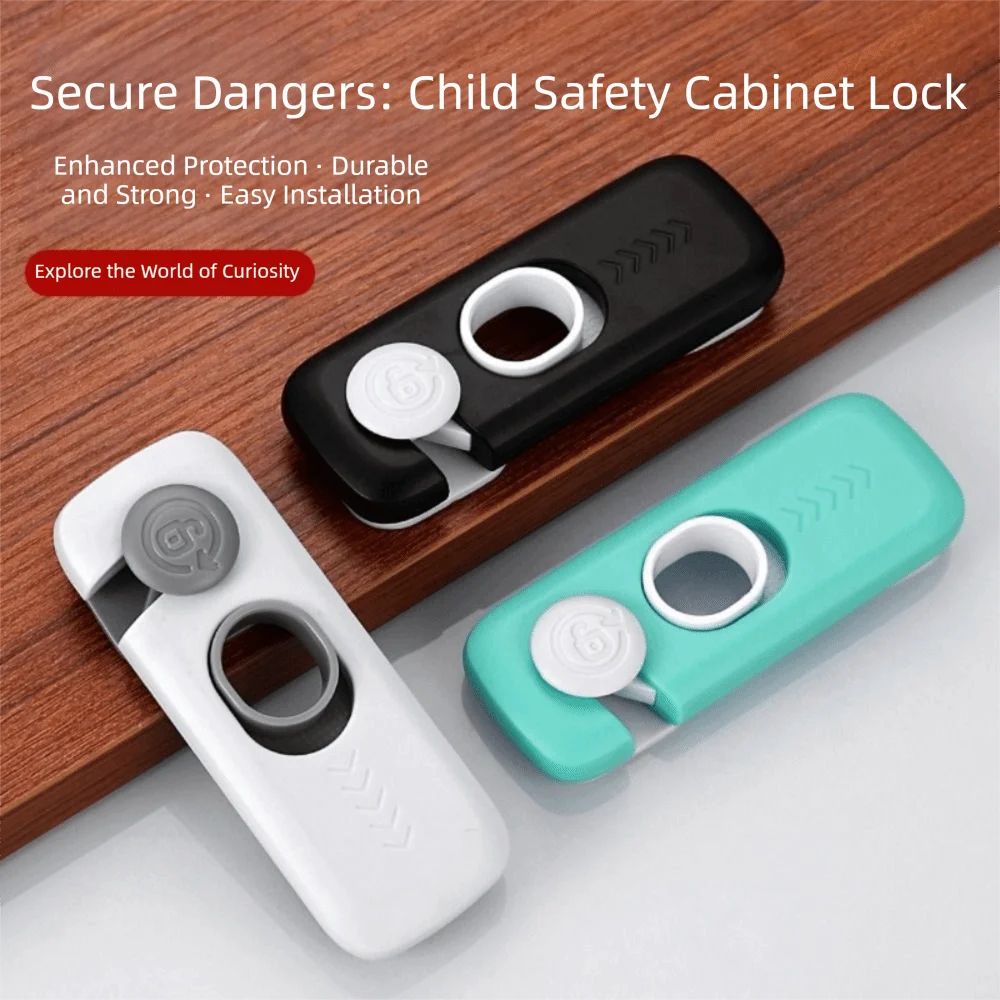 

Anti-Pinch Protection Child Safety Lock Durable Childproof Safety Buckle Security Protection Multifunctional Drawer Lock