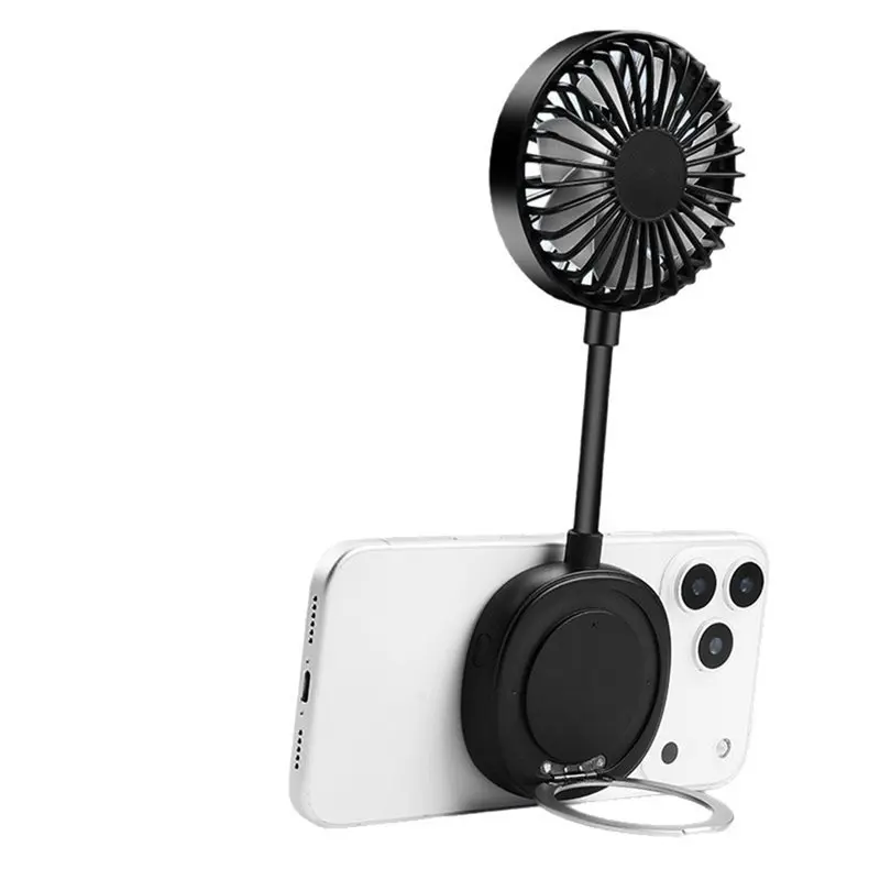 

AC93-Handheld Rechargeable Magnetic Camping Fan & Phone Holder 1200Mah Fan For Outdoor Camping Hiking Picnic Tent Use