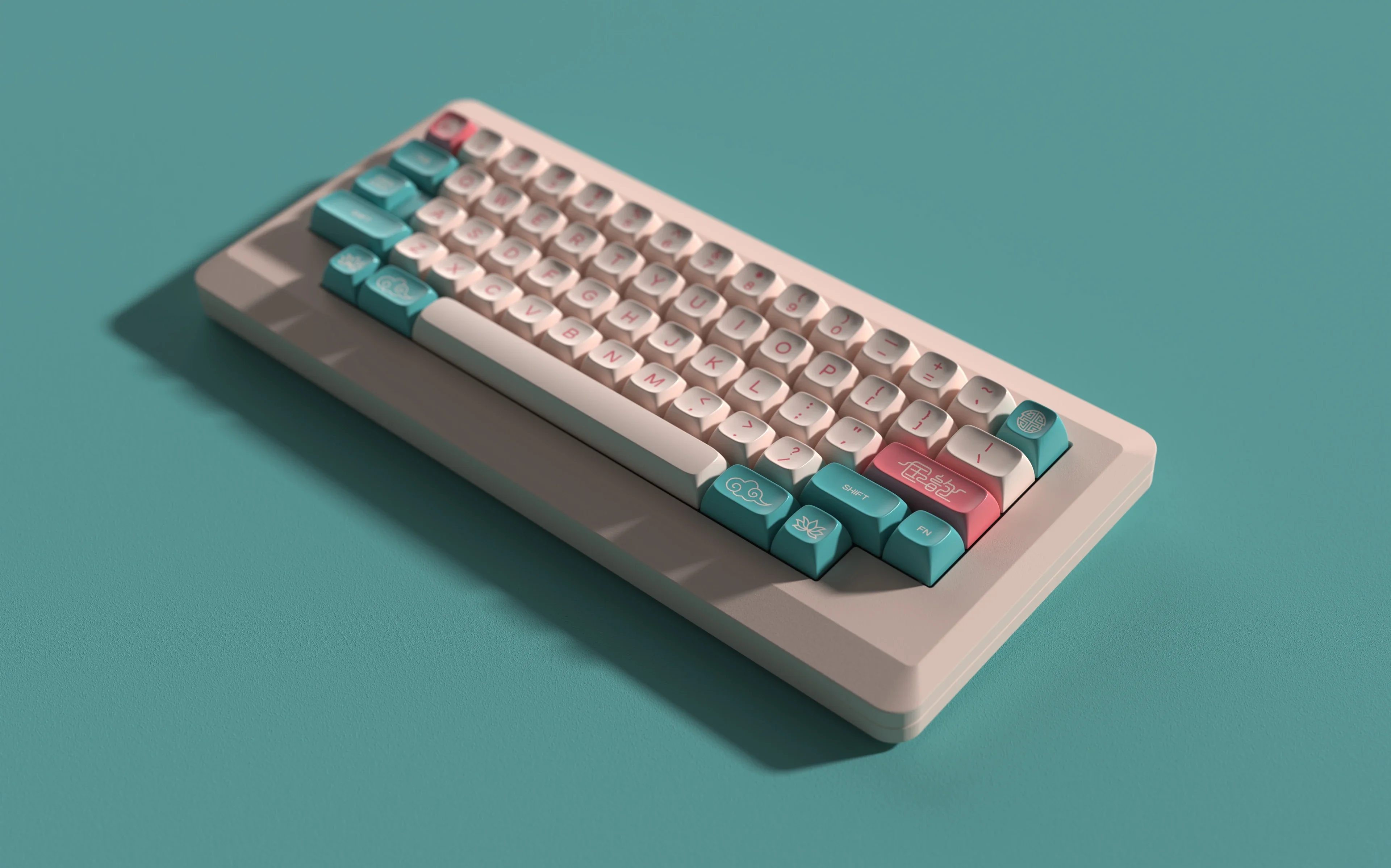 Guoyun ribs keycaps abs two-color mechanical keyboard keycaps ergonomics