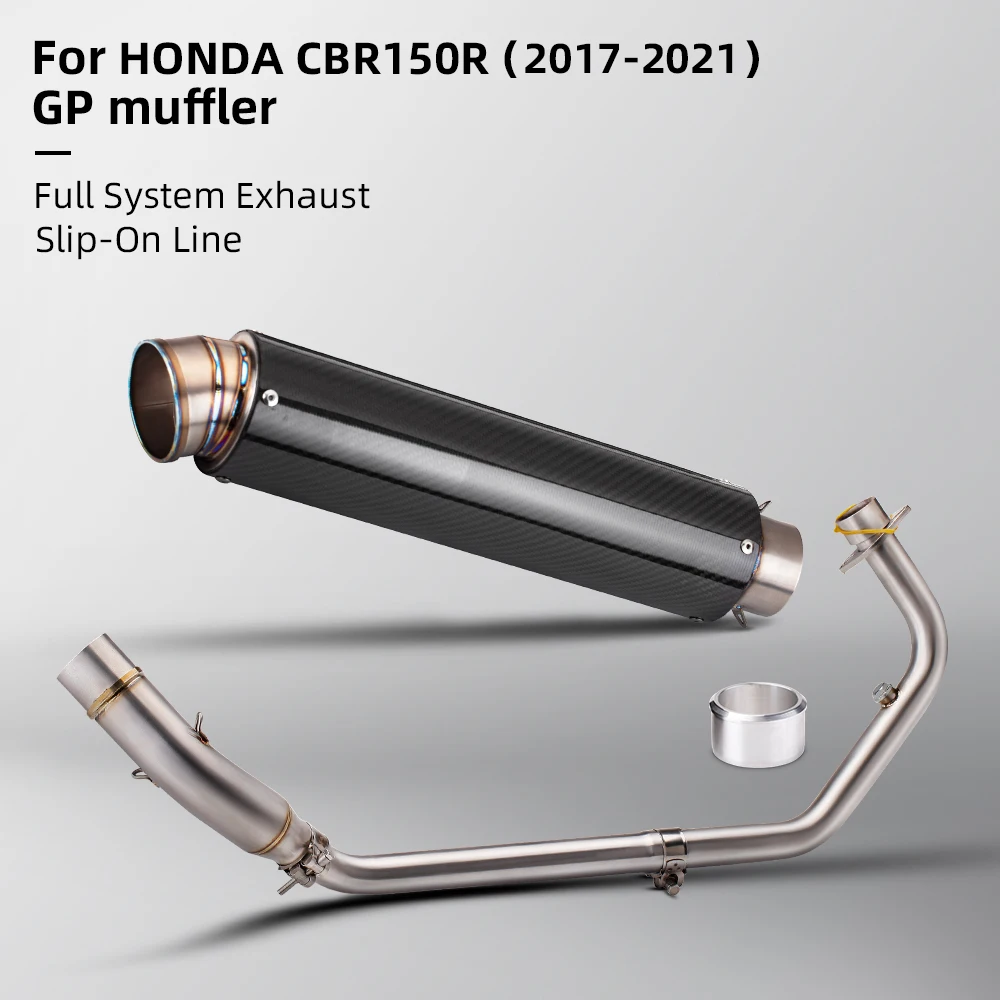 

For HONDA CBR150R 2017-2021 Motorcycle Exhaust Titanium Alloy Muffler with Header Front Mid Link Pipe