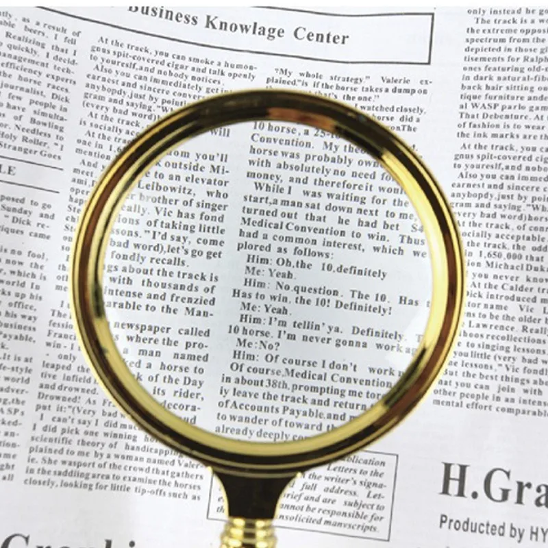 10X Magnifying Glass UV Coated Gold Dragon Handle Reading Magnifier Lightweight for Elderly with Electroplated Ergonomic Handle