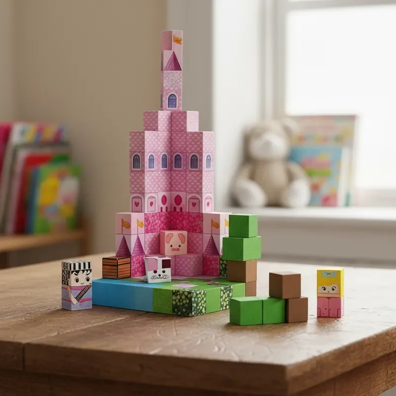 Magnetyczny zestaw konstrukcyjny dla dziewczynek 100 elementów, wolne tworzenie, różowe zamki, 3D DIY, kreatywna ozdoba, edukacyjny prezent STEM, upominek świąteczny w pudełku.