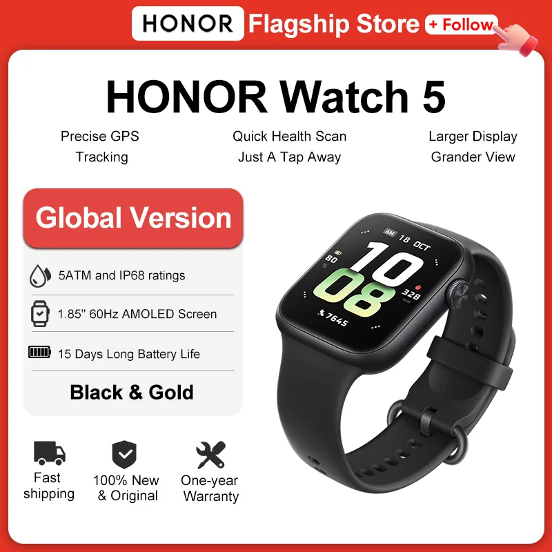 【¥12,953】HONOR Watch 5スマートウォッチ-アリエク特価アラート