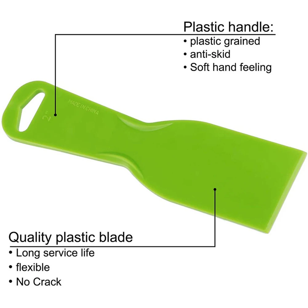 Scraper Plastic Scraper Bathtub Toilet Plastic Putty Mixer Skimmer Paint Spreader PP 2/4/6/8/10inch Cutter Green