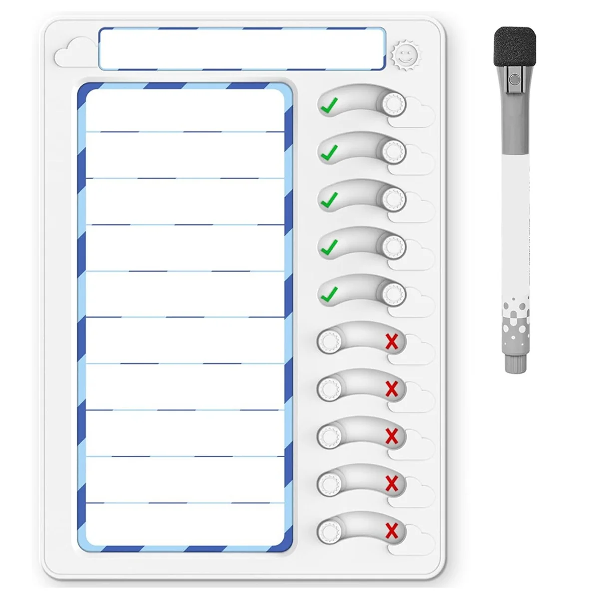 Erasable Chore Chart for Kids for Kids to Do List Routine Task Planning Board with Magnetic Stickers Refrigerator Magnet