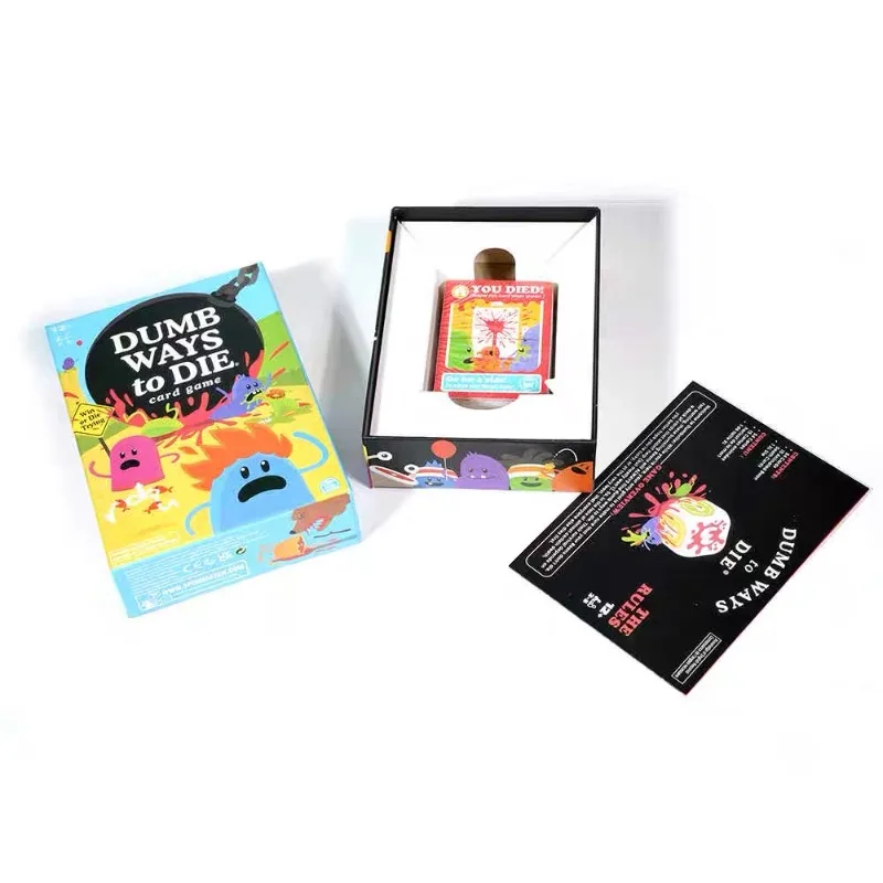 

Dumb Ways To Die 2024, издание: Crazy Stupid Deaths, английская версия, игра для двух игроков, настольная игра, карты, периферийные устройства в стиле аниме, подарки