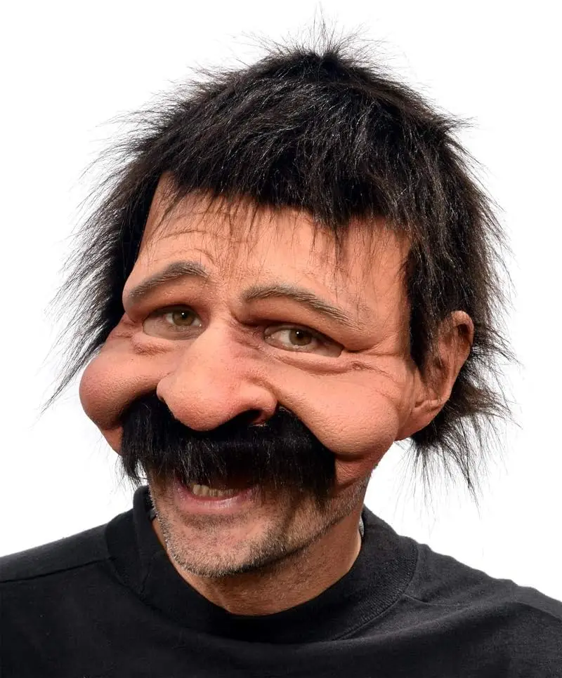

Máscara de látex realista,handsome guy branco diy máscara de látex adulto cabeça cheia máscaras de para festa