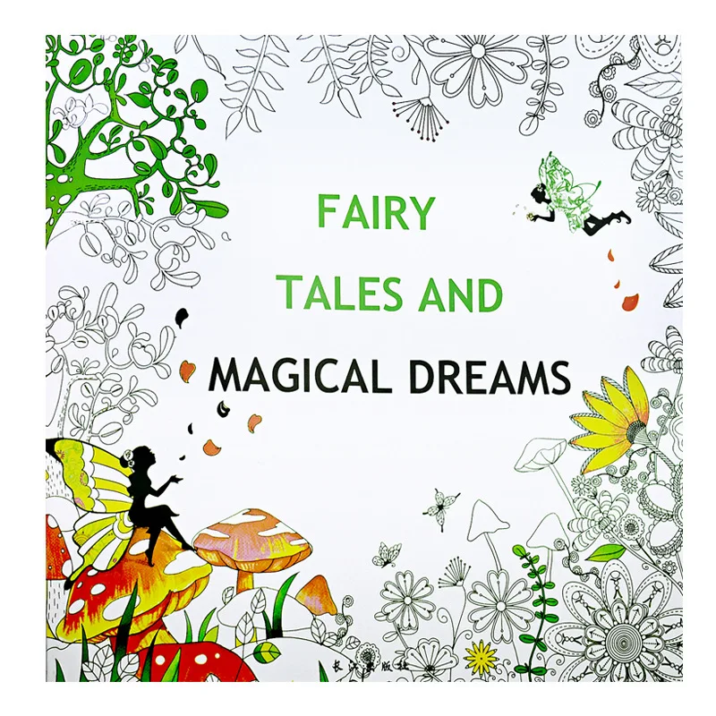 4PCS/Set Secret Garden Coloring Book for Adults Adult Stress Relief Coloring Painting Hand Drawn Student Doodle Book