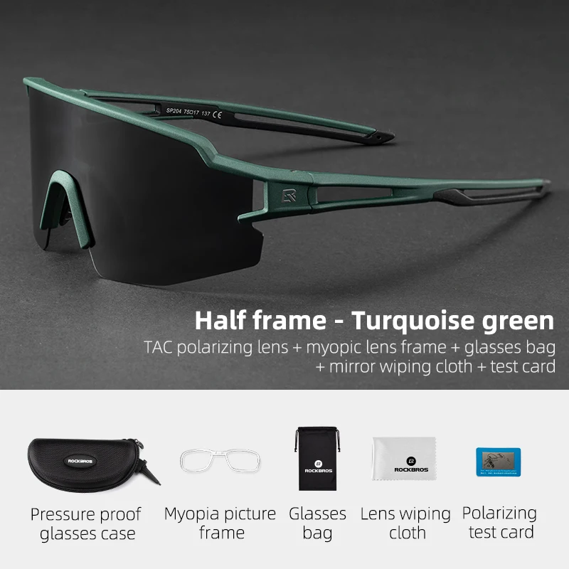 ROCKBROS Fietsbril met Bijziendheid Frame Gepolariseerde Len Fietsbril Goggles UV400 Buitensporten MTB Wegfietsen Zonnebril