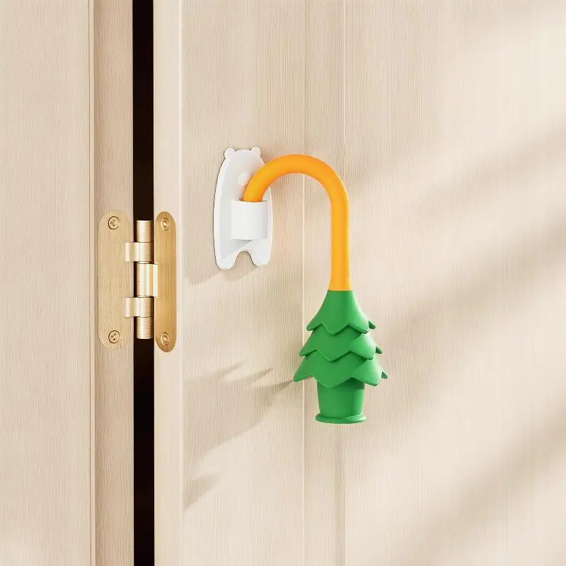 1PCS Silicone Child Safety Anti-Pinch Hand Door Lock Clamp Novelty Pine Tree Shaped Baby Proof Door Finger Pinch Guards