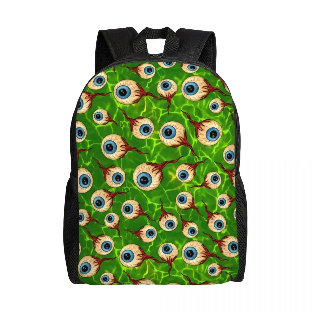 

Рюкзак для путешествий с жуткими глазными яблоками на заказ для мужчин и женщин, школьная сумка для ноутбука, сумка для Хэллоуина, полые студенческие рюкзаки для колледжа, сумки