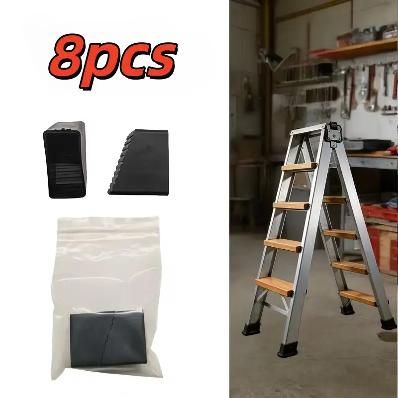 4/8 stuks antislip laddervoetjes – robuuste vervangende doppen, getextureerd, duurzaam voor binnen/buiten