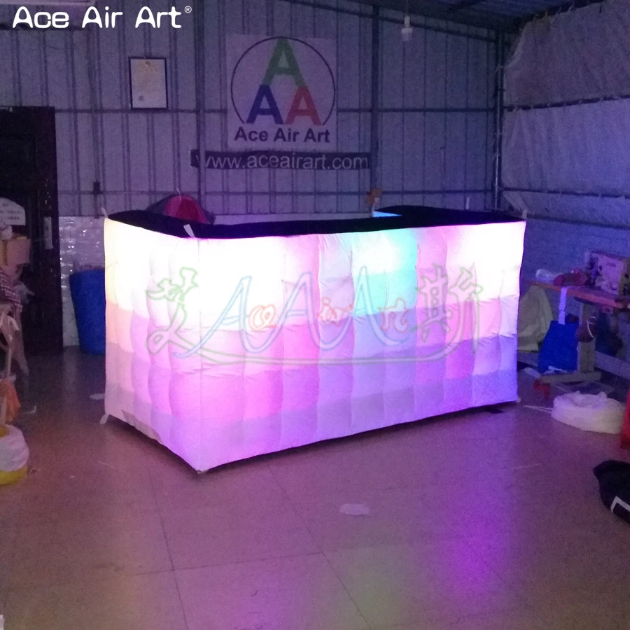 Custom Black Inflatable DJ Bar with Air Blower, Commercial Trade Show, Made in China