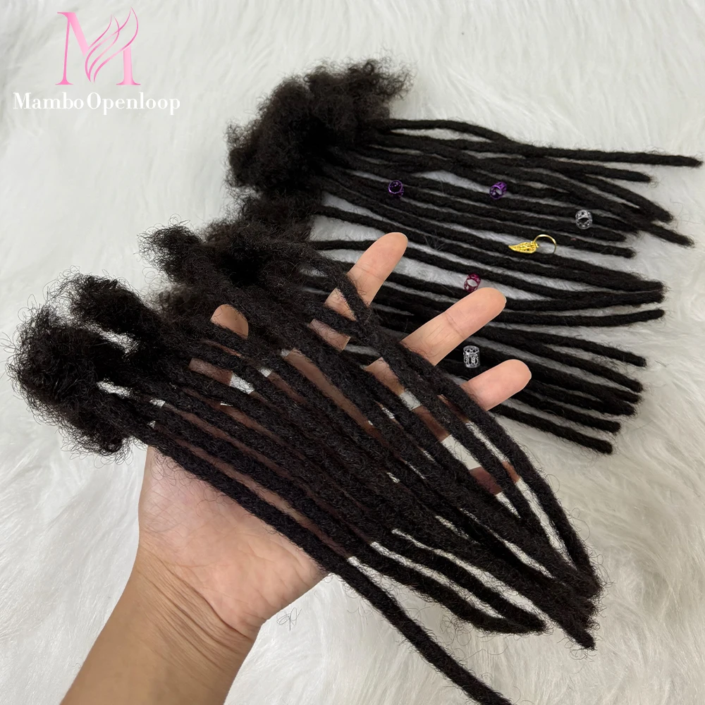 

Наращивание дредов, натуральные волосы, ширина 0,6 см, 4-8 дюймов, для женщин, мужчин, детей, можно покрасить, обычные плетеные крючком человеческие волосы