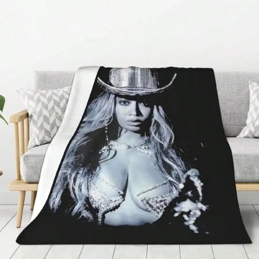 Couverture avec affiche de Concert Merch Beyonc, polaire douce, chaude, en flanelle, pour canapé, lit d'extérieur, couette, printemps-automne, Jpg