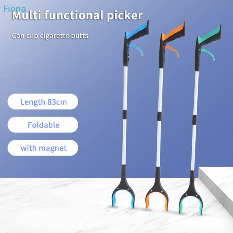 ✔Multi-Functional Foldable Litter Picker Grabber Tool, 83cm Length with Magnet for Cleaning & Reaching