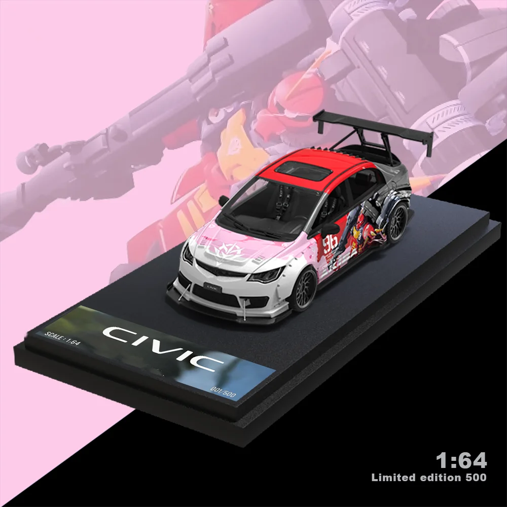 TIME MICRO 1:64 Civic Blast Mecha Painting Alloy Car Model Model Car Collection& Display& Gift