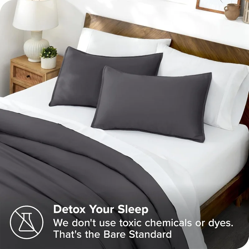 3pcs Lyocell Duvet Cover Set Luxury Solid Silky Cooling Bedding Set(no Sheet) Quilt Cover+Pillowcases Twin Queen King Home Use