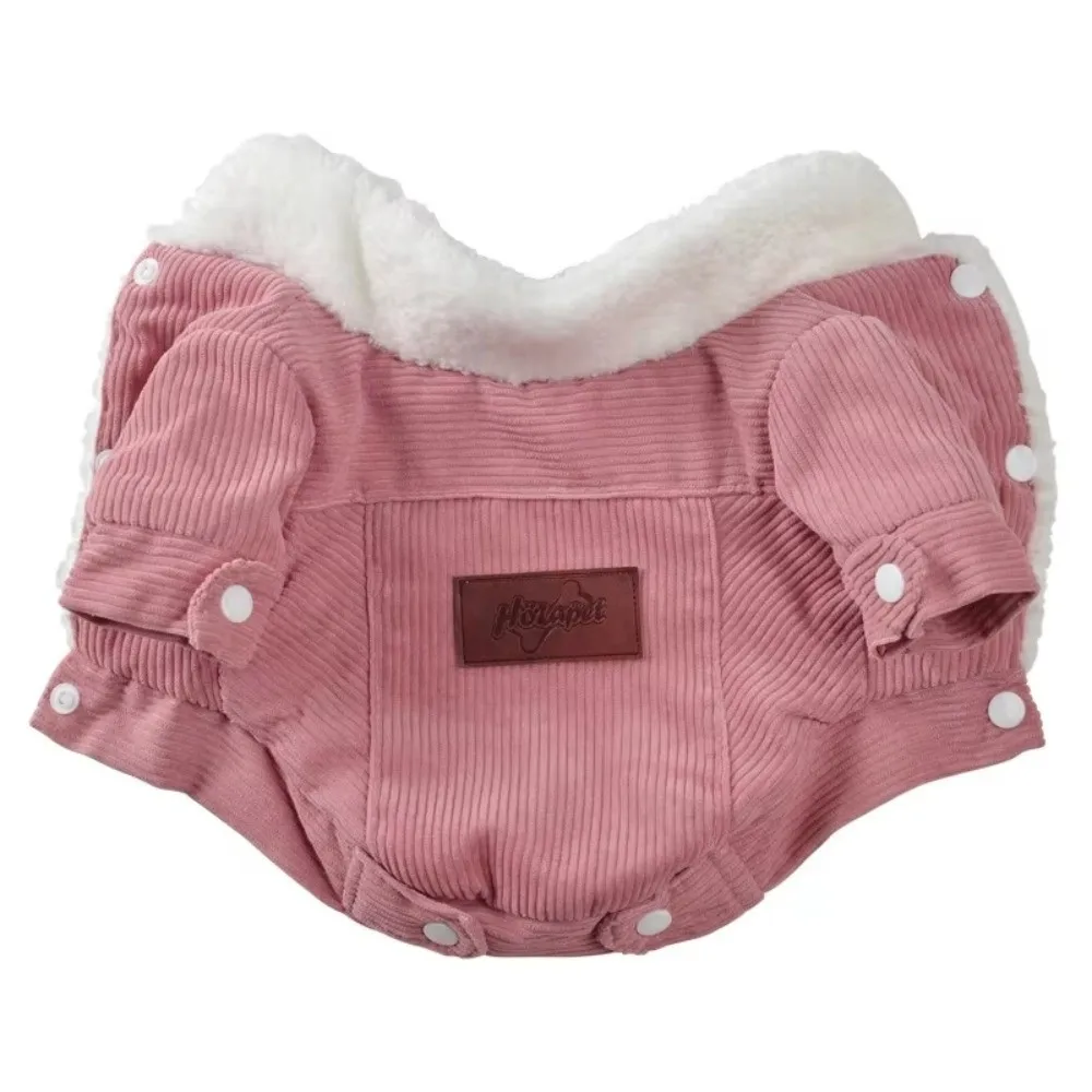 Fashion Winter Dog Warm Clothes Windproof Lining Dog Vest Coat Soft Fleece Thickened Pet Clothes Cat