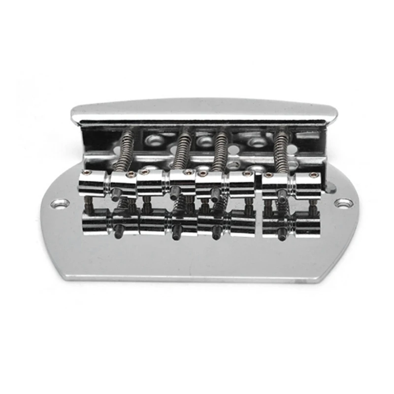 Electric Guitar Pull Plate PB Bass Bridge 4-String Semi-Circular Large Bass Lower Saddle Straight Code Metal Pull Plate