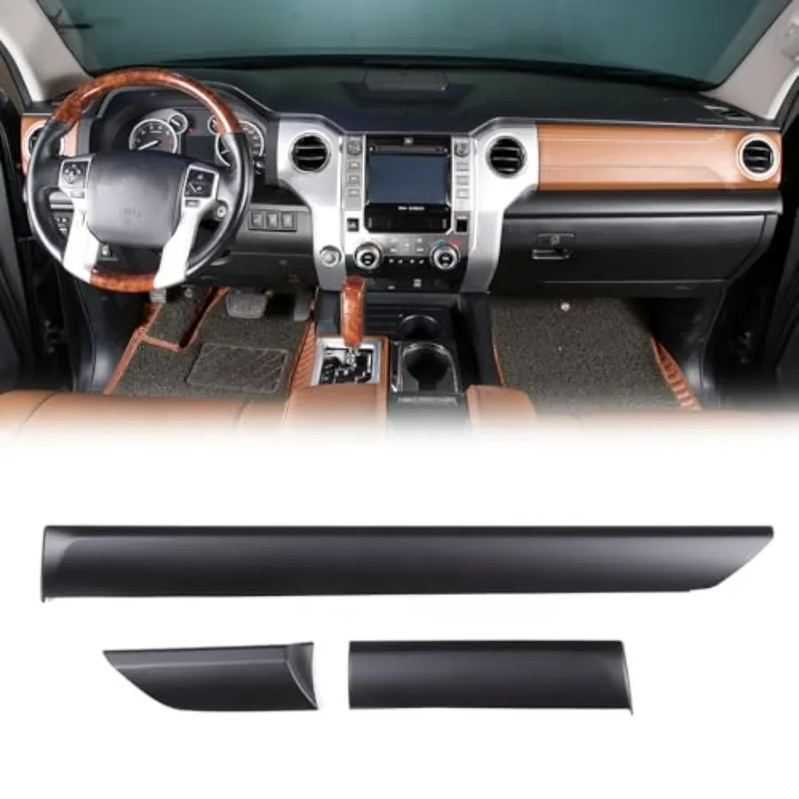 

Central Control Dashboard Panel Decorative Cover for Toyota Tundra 2014-2021 ABS Matte Black Car Dash Protective Molding Access