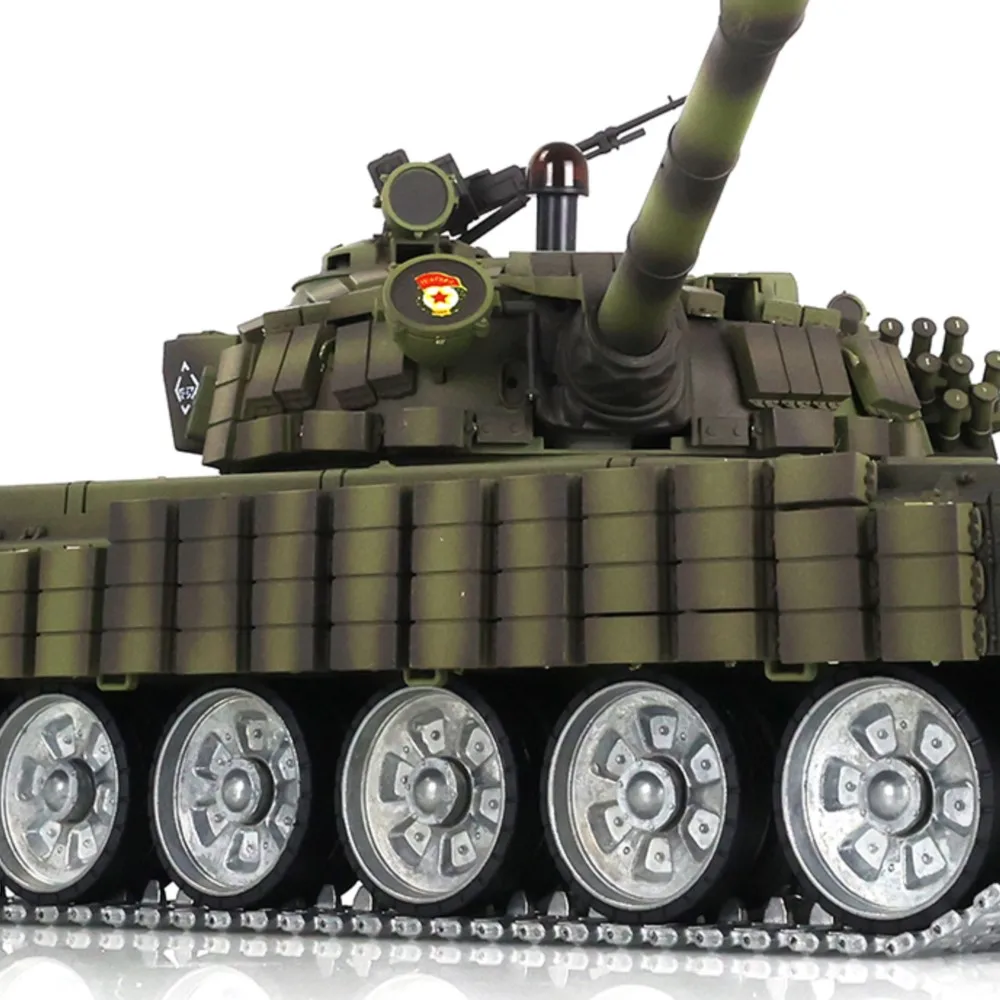 Carro armato RC professionale Ver Heng Long T72 3939 360 °   Torretta 1/16 TK7.0 Tracce in metallo Red Eye Tracked wireless Army Toucan Toys BB