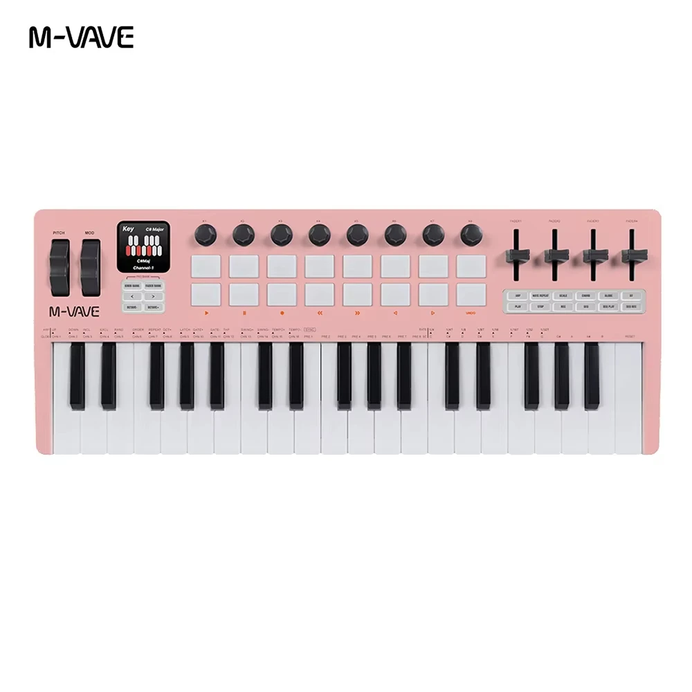 M-VAVE SMK-37 PRO 37 Key MIDI Keyboard Supports Wireless