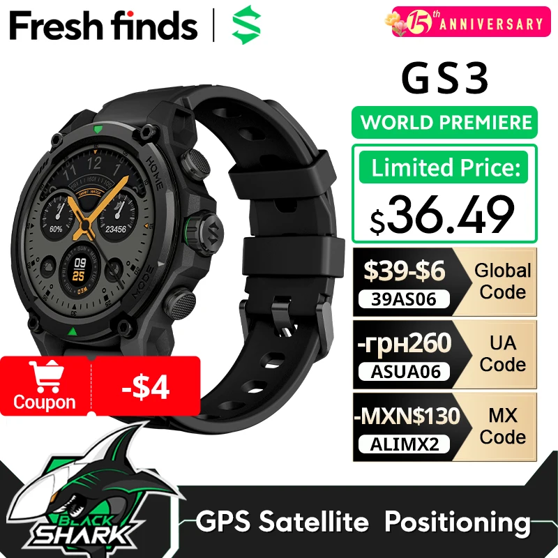 [World Premiere]Blackshark GS3 Smart Watch Global Version 1.43