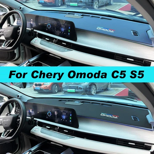 Cubierta de salpicadero para Chery Omoda C5 E5 2022 2023 2024, alfombrilla para salpicadero, parasol, protección Interior, accesorios de cuero de microfibra
