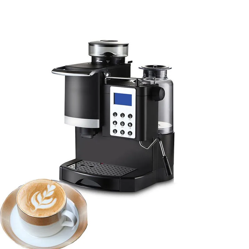 Commercial Coffee Maker Automatic Grinding Adjusting Semi-automatic Coffee Machine Microcomputer Temperature Control System