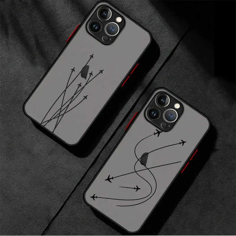 phone cases for Apple iPhone 11 16 case 8 14 12 Pro 15 7 8Plus 13 Mini XS X XR Luxury fundas Cover Altitude Aircraft Line Art