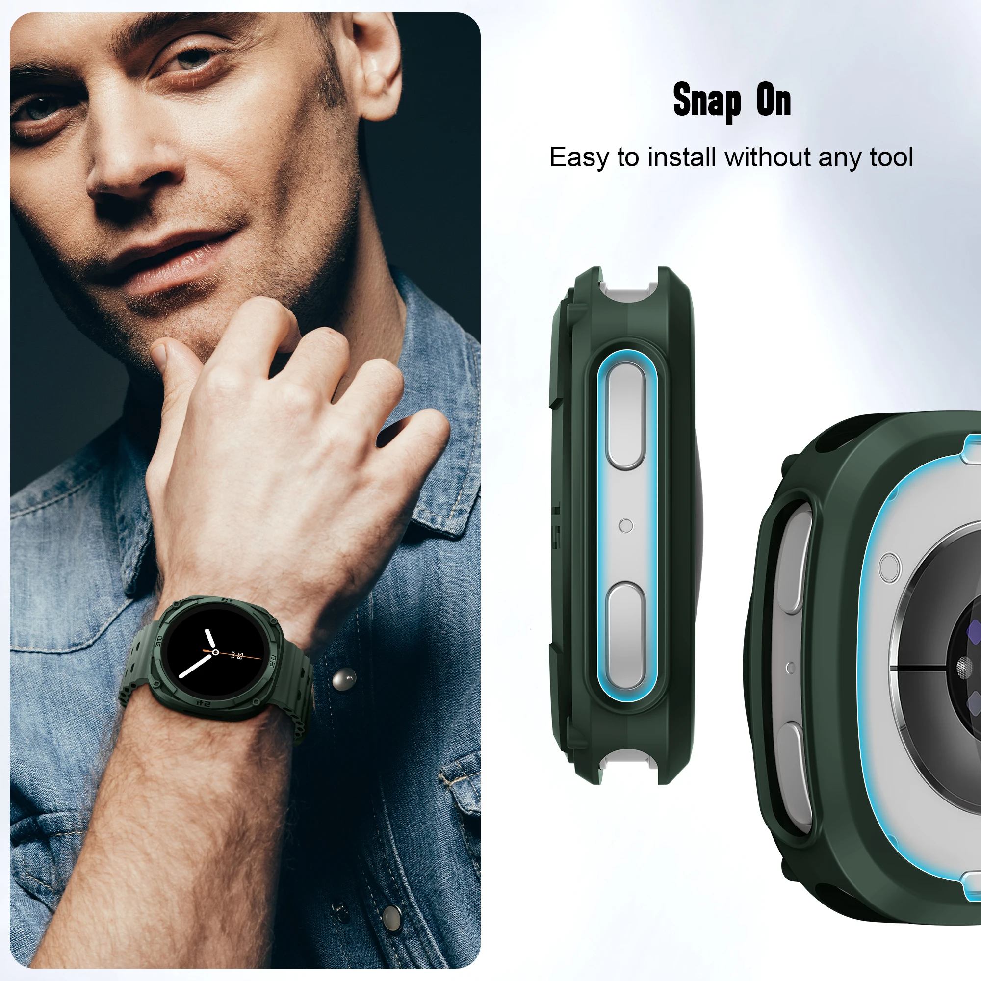 حافظة متينة لهاتف سامسونج جالاكسي 8 44 مللي متر 40 مللي متر حامي إطار ممتص للصدمات من البولي كربونات غطاء حماية ملحقات جالاكسي watch8