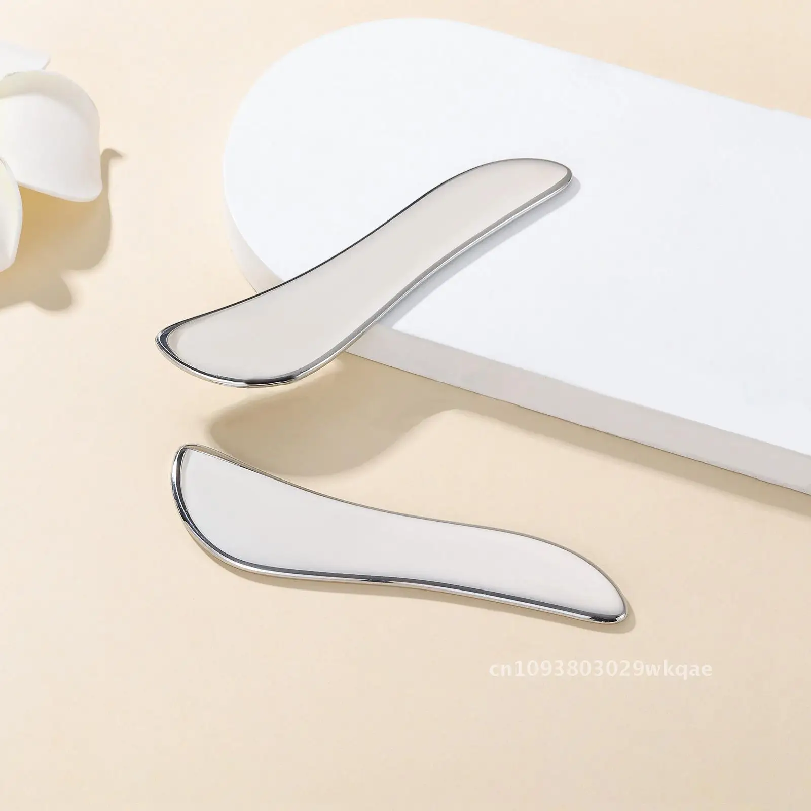 

Нержавеющая сталь 304, S-образная скребковая пластина Гуа Ша, массаж лица, спины и тела, универсальный инструмент для домашнего и использования в гостиной