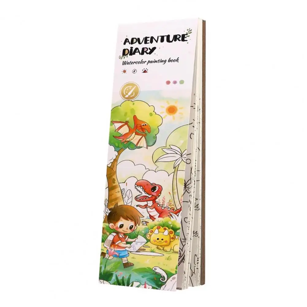 그림 책 세트 어린이 그림 책 페인트 브러시와 어린이를위한 휴대용 수채화 색칠하기 책 20 페이지 Diy 포켓 그림