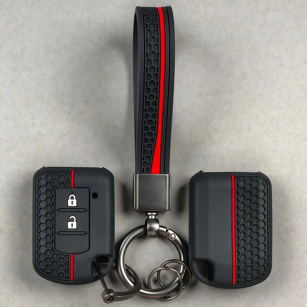 Silicone Car Key Cover Case for Mitsubishi ASX ASH Outlander Lancer EX Galant Pajero L200 Keyring Protector Shell 2 Buttons