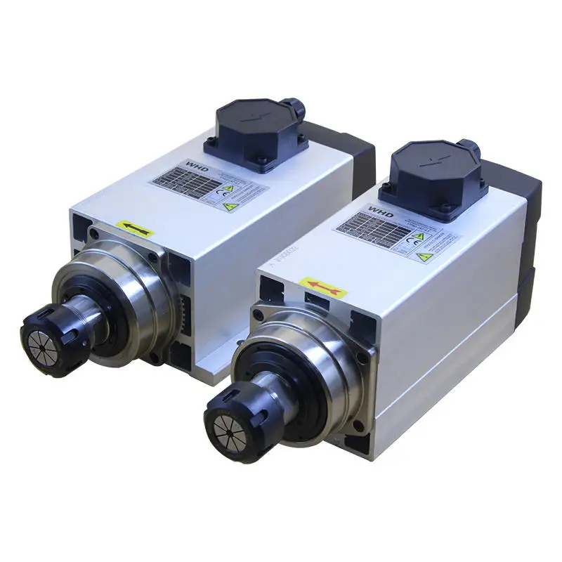 Corte de carpintería con piezas de enrutador de control numérico WHD 4,5 kW ER32 300 Hz 18000 rpm motor de husillo refrigerado por aire