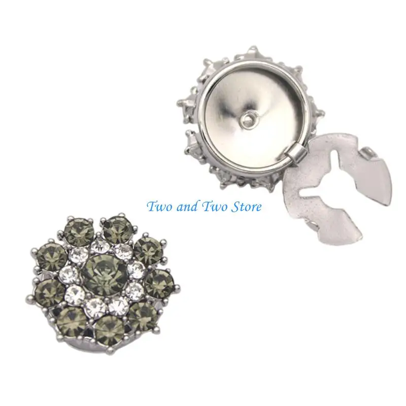 

HX6F Glittering Faceted Glass Cufflinks Secure Fastening Mechanism For Gala Attire