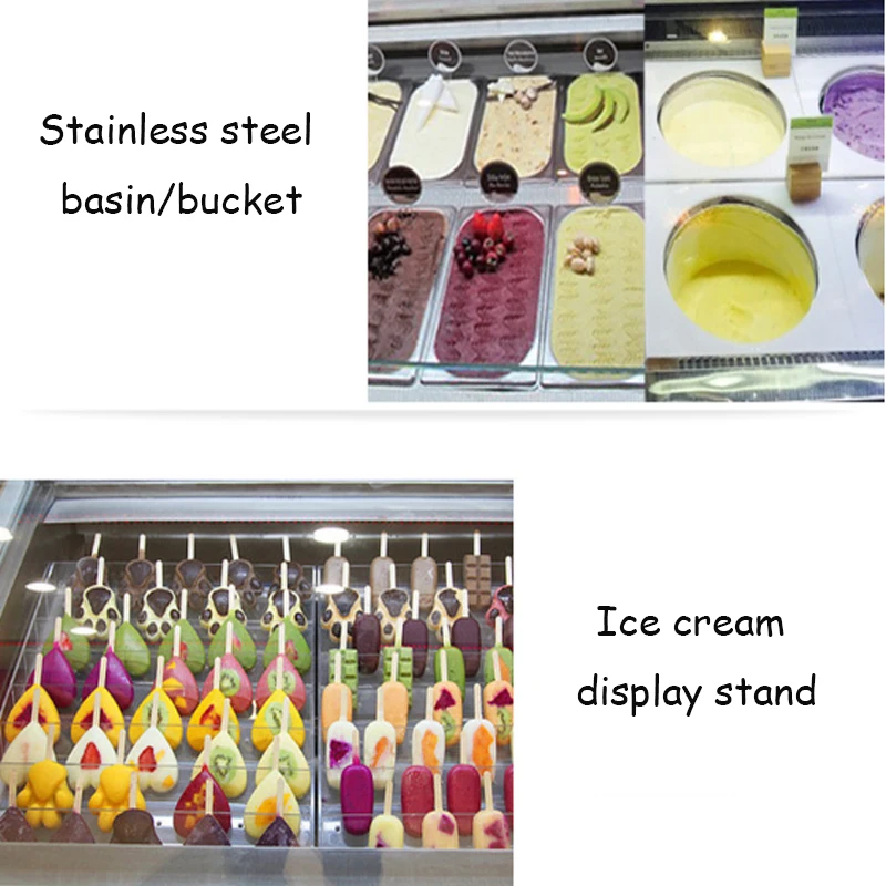 Hard Ice Cream Display Cabinet Commercial Thick Cut Stir-Fried Yogurt Refrigerator Buffet Scoop Ball Freezer