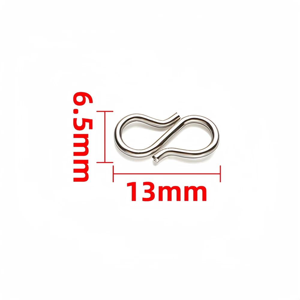 20/50Pcs Stainless Steel S W Shape End Clasp Connector DIY Necklace Bracelet Clasp Hooks for Jewelry Making Supplies Finding